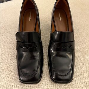 Reformation Nadine Leather Heeled Loafer